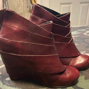 LD Tuttle The Haunt booties in Blood red color